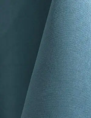 Slate grey polyester tablecloth, runner, sash, and dinner napkin.