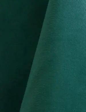 Teal blue green polyester tablecloth, runner, sash, and dinner napkin.