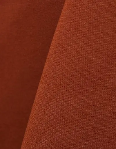 Terracotta cotton tablecloth and dinner napkin.