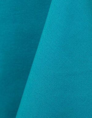 Turqouise blue cotton tablecloth and dinner napkin.