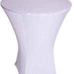 White spandex hightop tablecloth.
