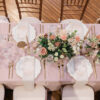 Light Pink Poly Tablecloth and Blush Poly Napkins