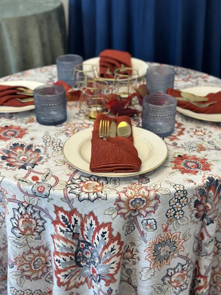 Gwendolyn with Ember Napkins - Willow and Marlin Blue Hightops