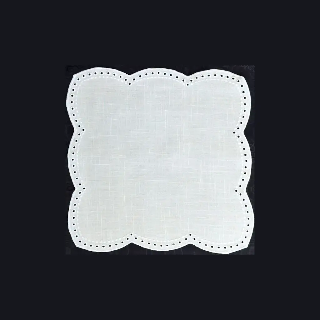 White Scallop Napkin