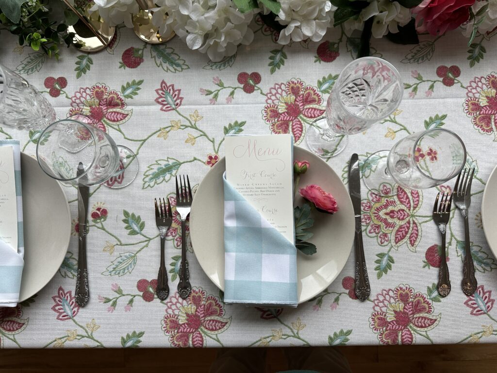 Rosamund with Spa Check Napkins