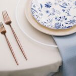 Lotus Ivory with Sky Napkins