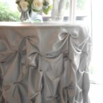 Mercury Satin Cascaded on Round Table