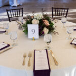 New Ivory Panama and Amethyst Napkin