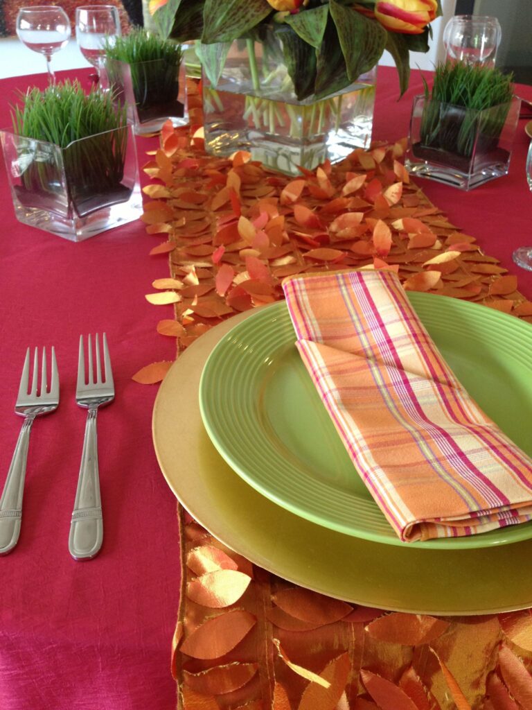 Raspberry Silk - Phoenix Runner - Mimosa Napkin