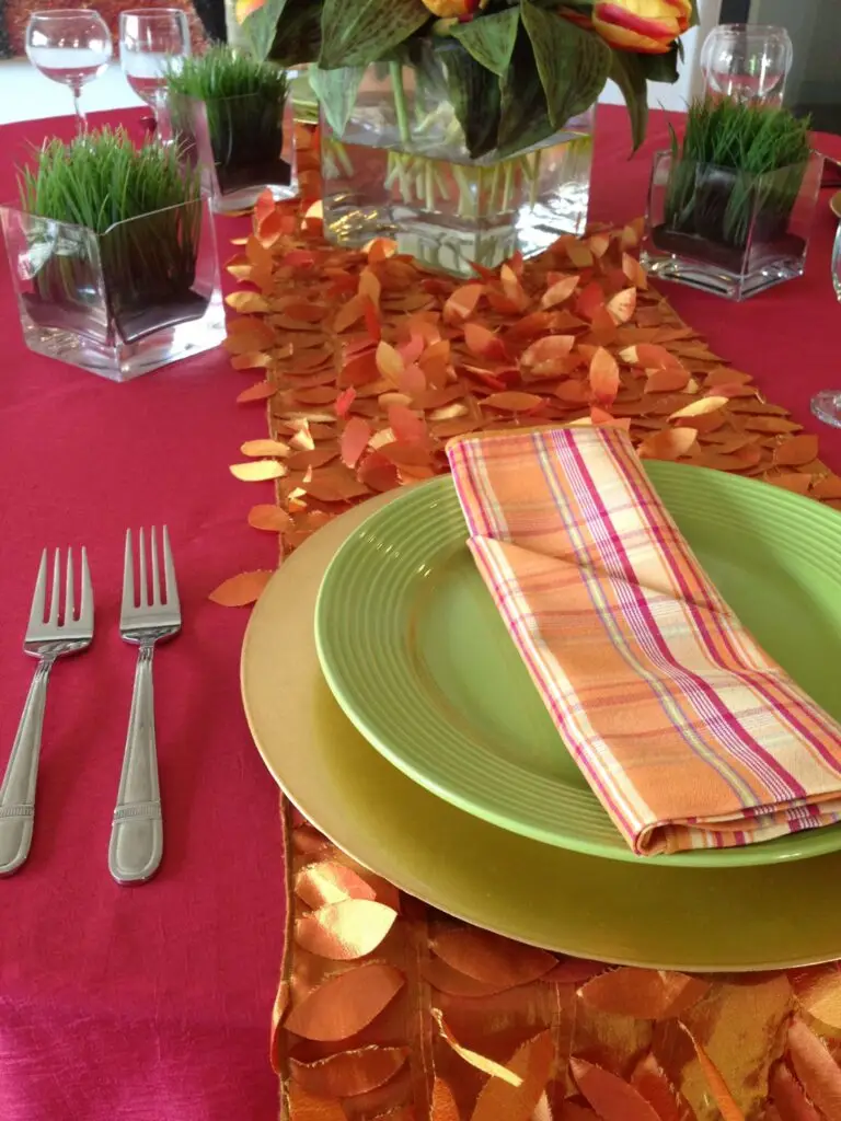 Raspberry Silk - Phoenix Runner - Mimosa Napkin