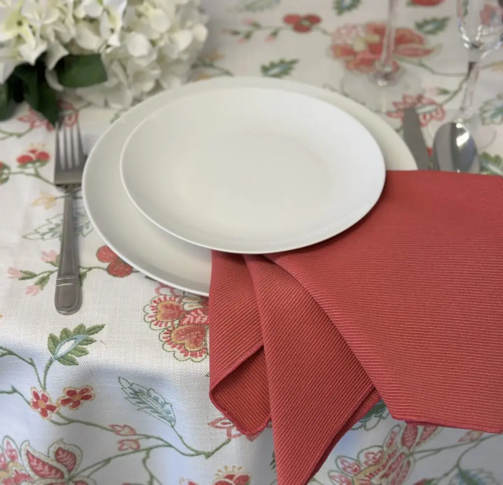 Rosamund with Primrose Napkin