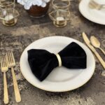 Cascade with Black Velvet Napkin